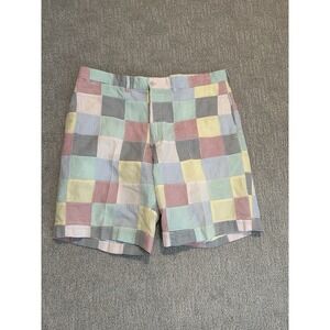 Polo‎ Ralph Lauren Shorts Mens 36 Prospect Madras Plaid Patchwork Preppy Chino